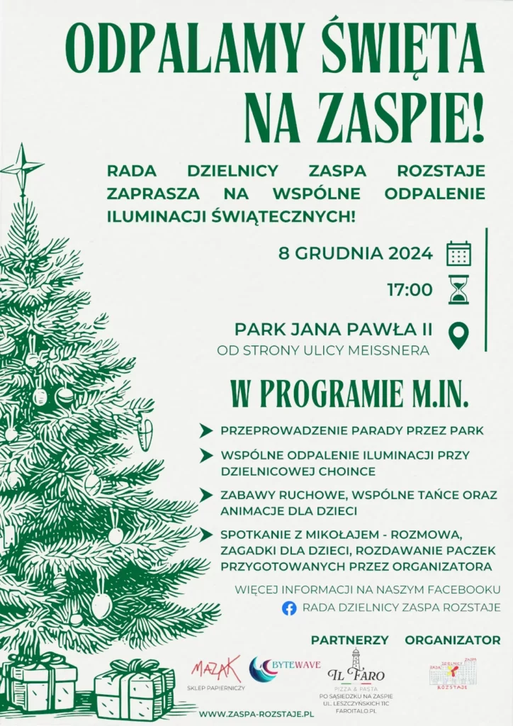 Plakat wydarzenia - odpalamy święta na Zaspie